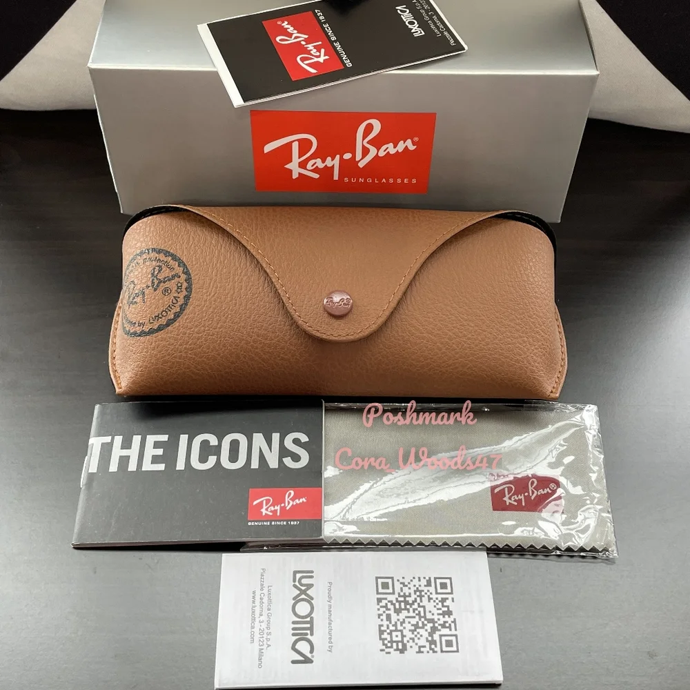 Ray Ban Wayfarer Tortoise Brown RB2140 Unisex 50 / 54 New - Picture 11 of 16